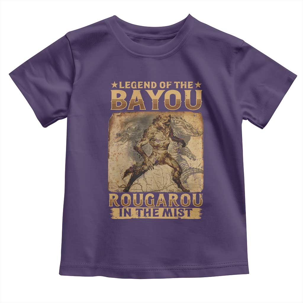 Louisiana Cryptid Rougarou Toddler T Shirt Legend Of The Bayou Rougarou In The Mist TS09 Purple Print Your Wear