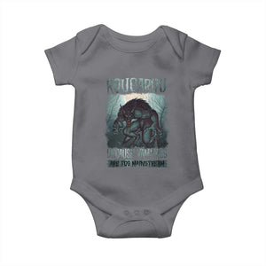 Funny Rougarou Baby Onesie Because Vampires Are Too Mainstream Louisiana Cryptid TS09 Charcoal Print Your Wear