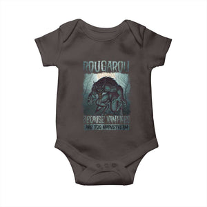 Funny Rougarou Baby Onesie Because Vampires Are Too Mainstream Louisiana Cryptid TS09 Dark Chocolate Print Your Wear