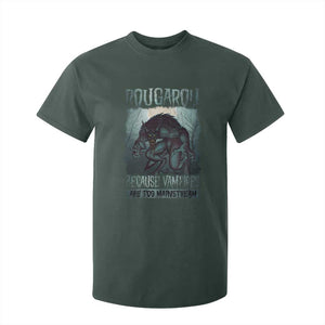 Funny Rougarou T Shirt For Kid Because Vampires Are Too Mainstream Louisiana Cryptid TS09 Dark Forest Green Print Your Wear