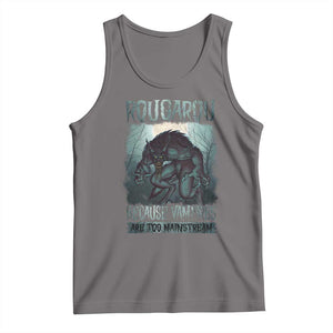 Funny Rougarou Tank Top Because Vampires Are Too Mainstream Louisiana Cryptid TS09 Deep Heather Print Your Wear