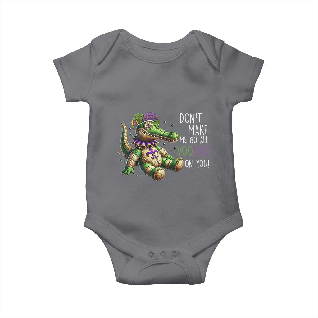 Voodoo Mardi Gras Baby Onesie Aligator Voodoo Doll New Orleans Louisiana TS09 Charcoal Print Your Wear