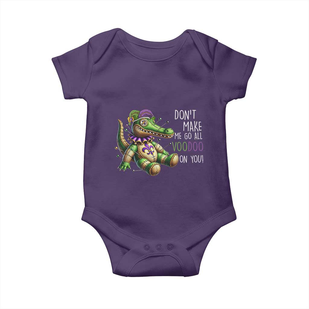 Voodoo Mardi Gras Baby Onesie Aligator Voodoo Doll New Orleans Louisiana TS09 Purple Print Your Wear