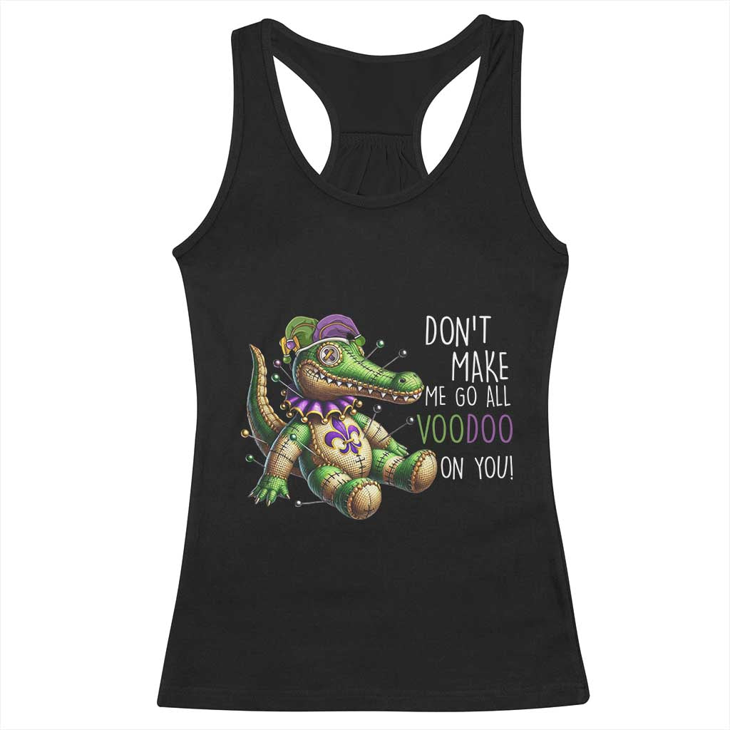 Voodoo Mardi Gras Racerback Tank Top Aligator Voodoo Doll New Orleans Louisiana TS09 Black Print Your Wear