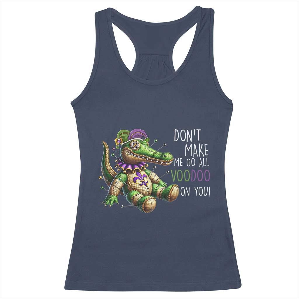 Voodoo Mardi Gras Racerback Tank Top Aligator Voodoo Doll New Orleans Louisiana TS09 Navy Print Your Wear