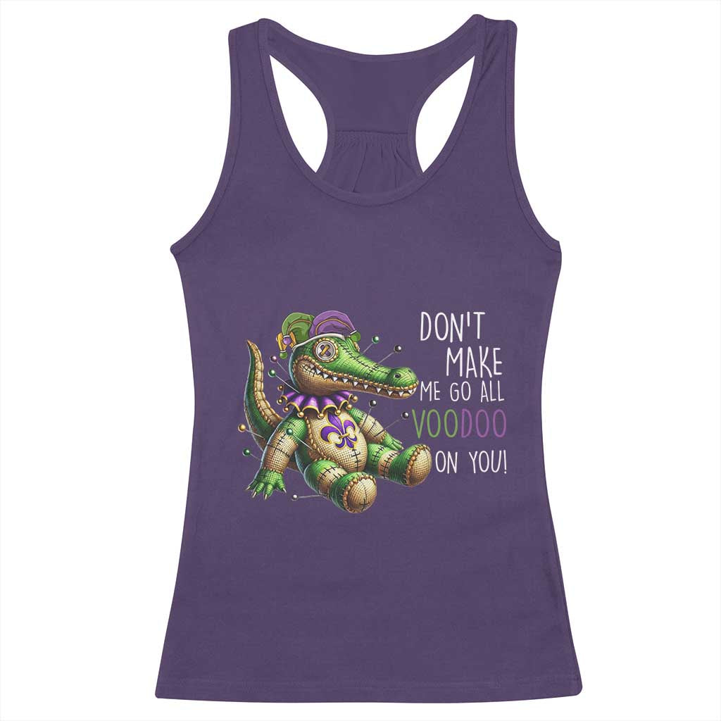 Voodoo Mardi Gras Racerback Tank Top Aligator Voodoo Doll New Orleans Louisiana TS09 Purple Print Your Wear