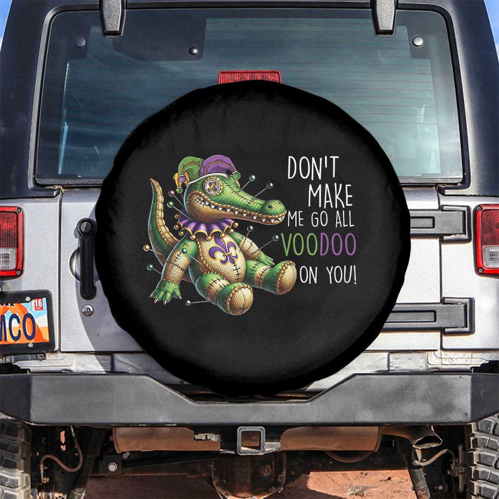 Voodoo Mardi Gras Spare Tire Cover Aligator Voodoo Doll New Orleans Louisiana TS09 No hole Black Print Your Wear