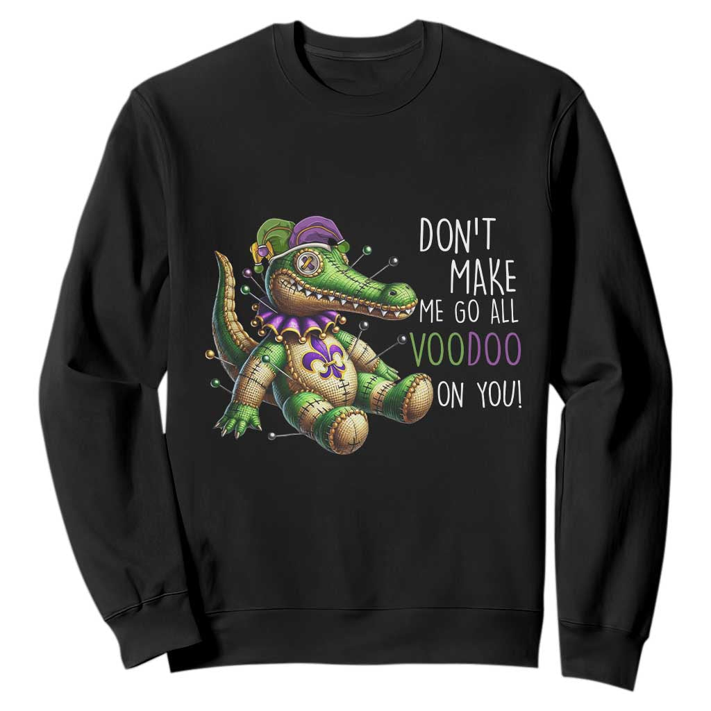 Voodoo Mardi Gras Sweatshirt Aligator Voodoo Doll New Orleans Louisiana TS09 Black Print Your Wear