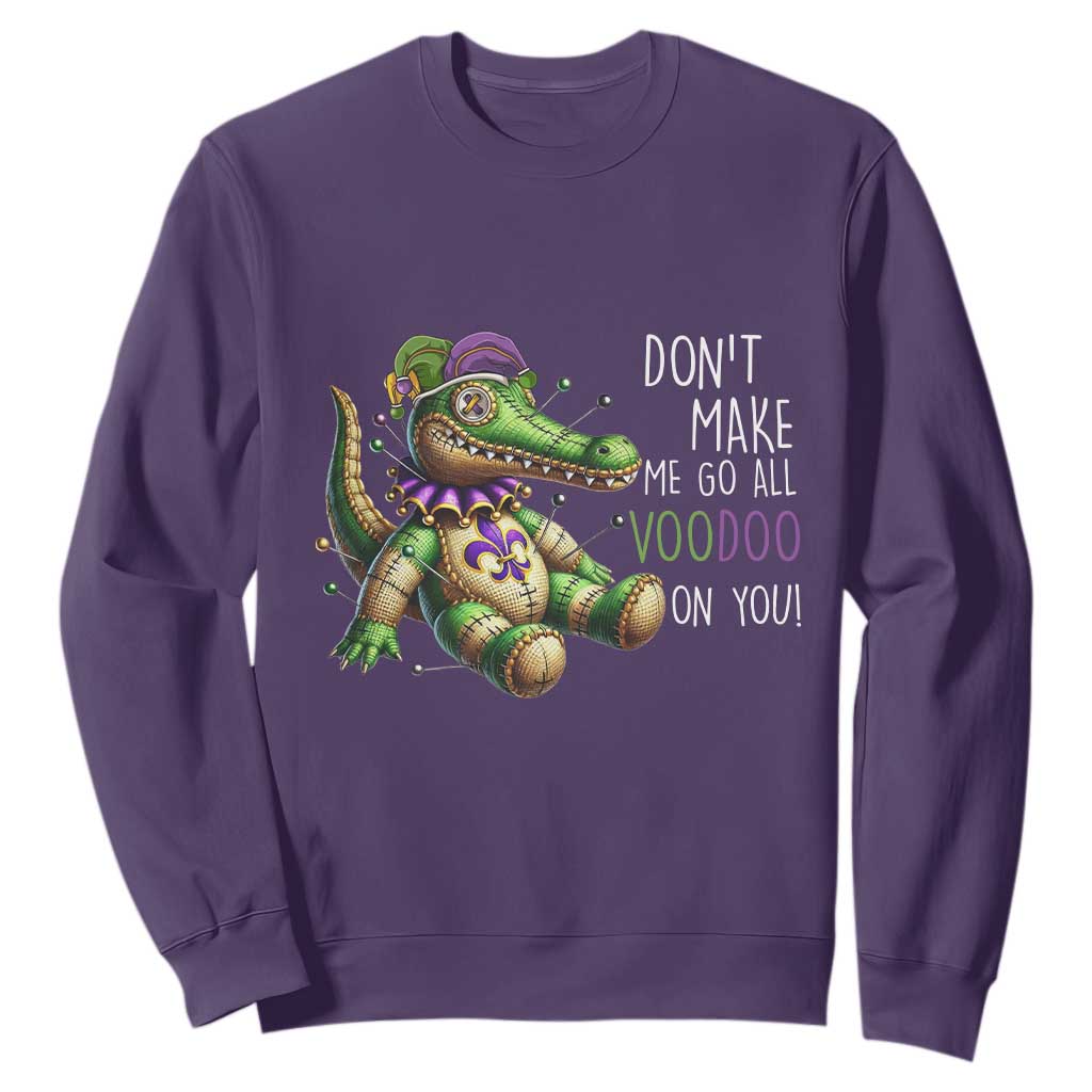 Voodoo Mardi Gras Sweatshirt Aligator Voodoo Doll New Orleans Louisiana TS09 Purple Print Your Wear