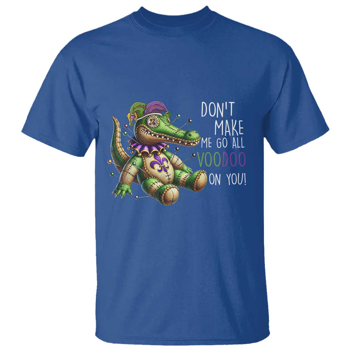 Voodoo Mardi Gras T Shirt Aligator Voodoo Doll New Orleans Louisiana TS09 Royal Blue Print Your Wear