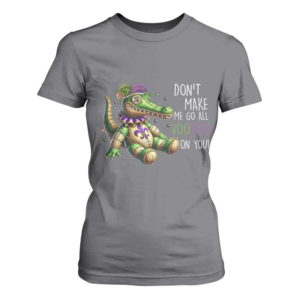 Voodoo Mardi Gras T Shirt For Women Aligator Voodoo Doll New Orleans Louisiana TS09 Charcoal Print Your Wear