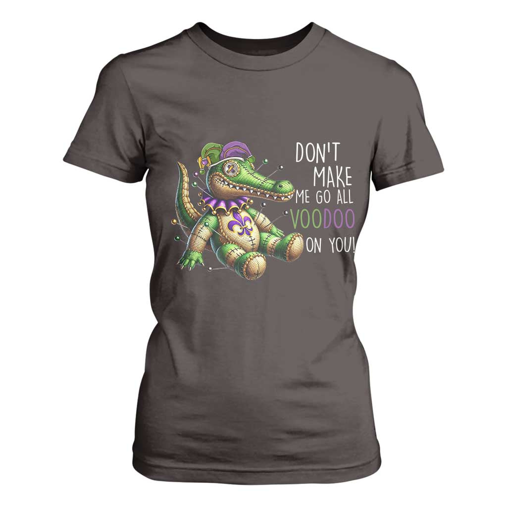Voodoo Mardi Gras T Shirt For Women Aligator Voodoo Doll New Orleans Louisiana TS09 Dark Chocolate Print Your Wear