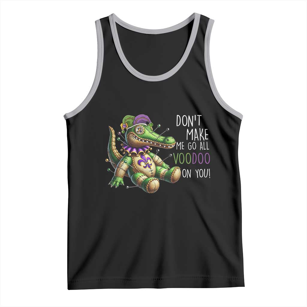 Voodoo Mardi Gras Tank Top Aligator Voodoo Doll New Orleans Louisiana TS09 Black Athletic Heather Print Your Wear