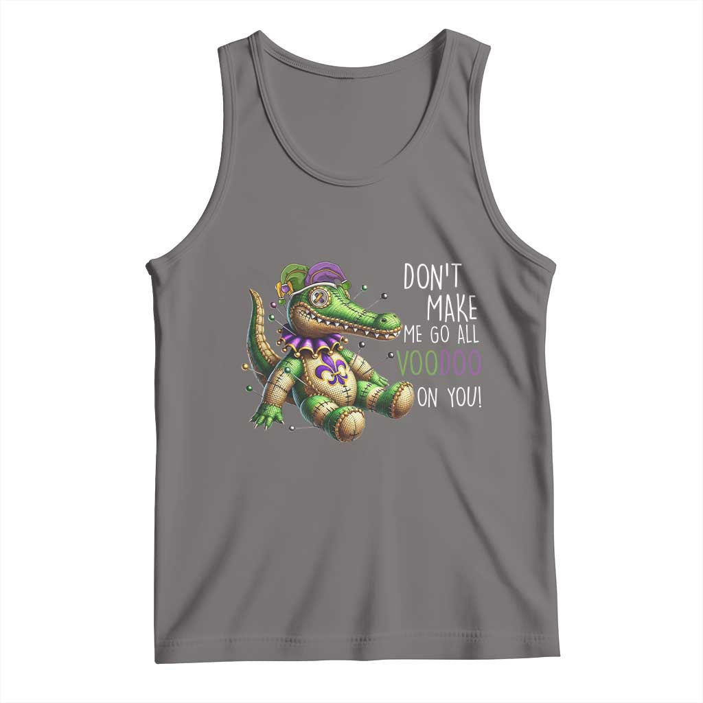 Voodoo Mardi Gras Tank Top Aligator Voodoo Doll New Orleans Louisiana TS09 Deep Heather Print Your Wear