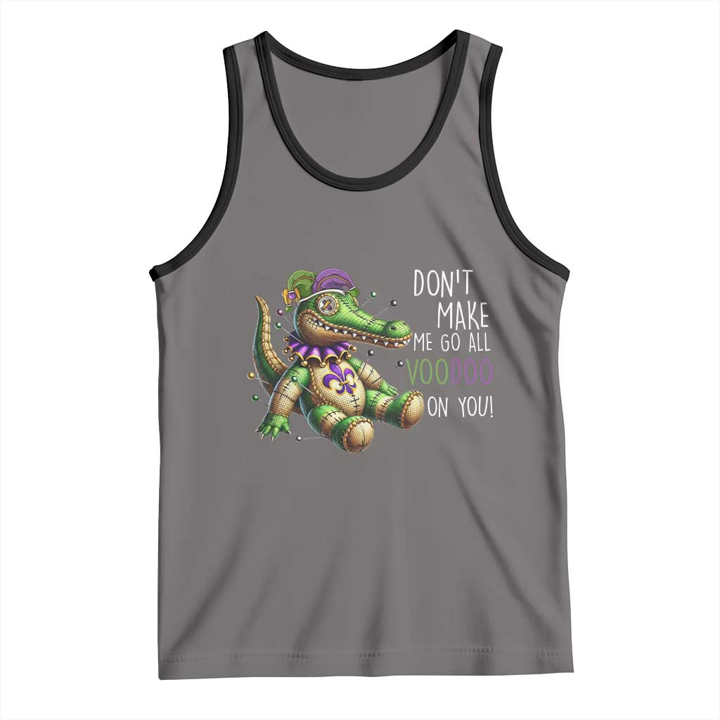 Voodoo Mardi Gras Tank Top Aligator Voodoo Doll New Orleans Louisiana TS09 Deep Heather Black Print Your Wear