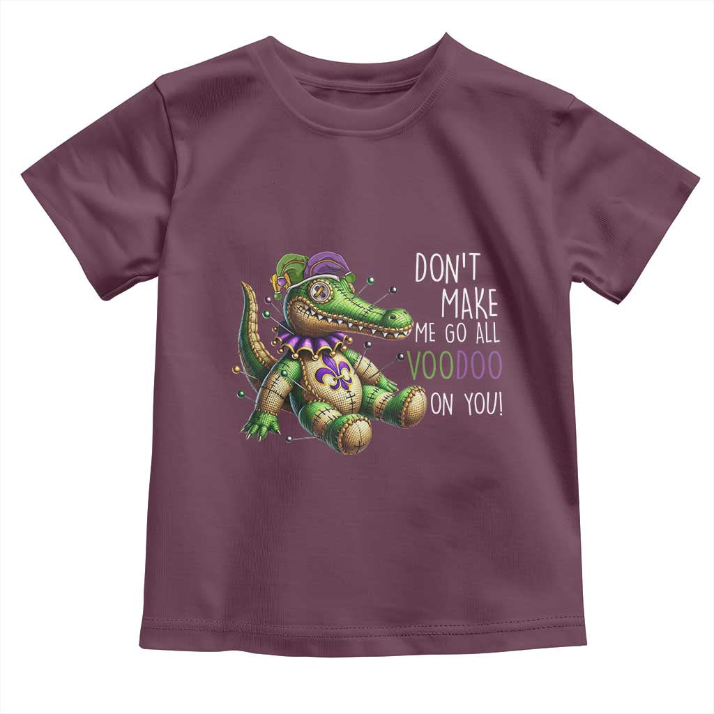 Voodoo Mardi Gras Toddler T Shirt Aligator Voodoo Doll New Orleans Louisiana TS09 Maroon Print Your Wear