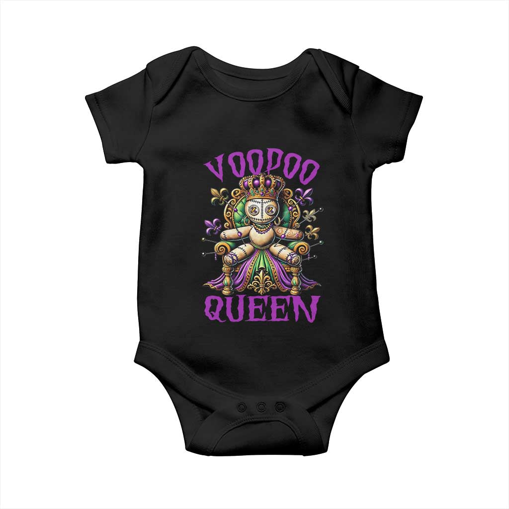 Mardi Gras Voodoo Queen Baby Onesie TS09 Black Print Your Wear