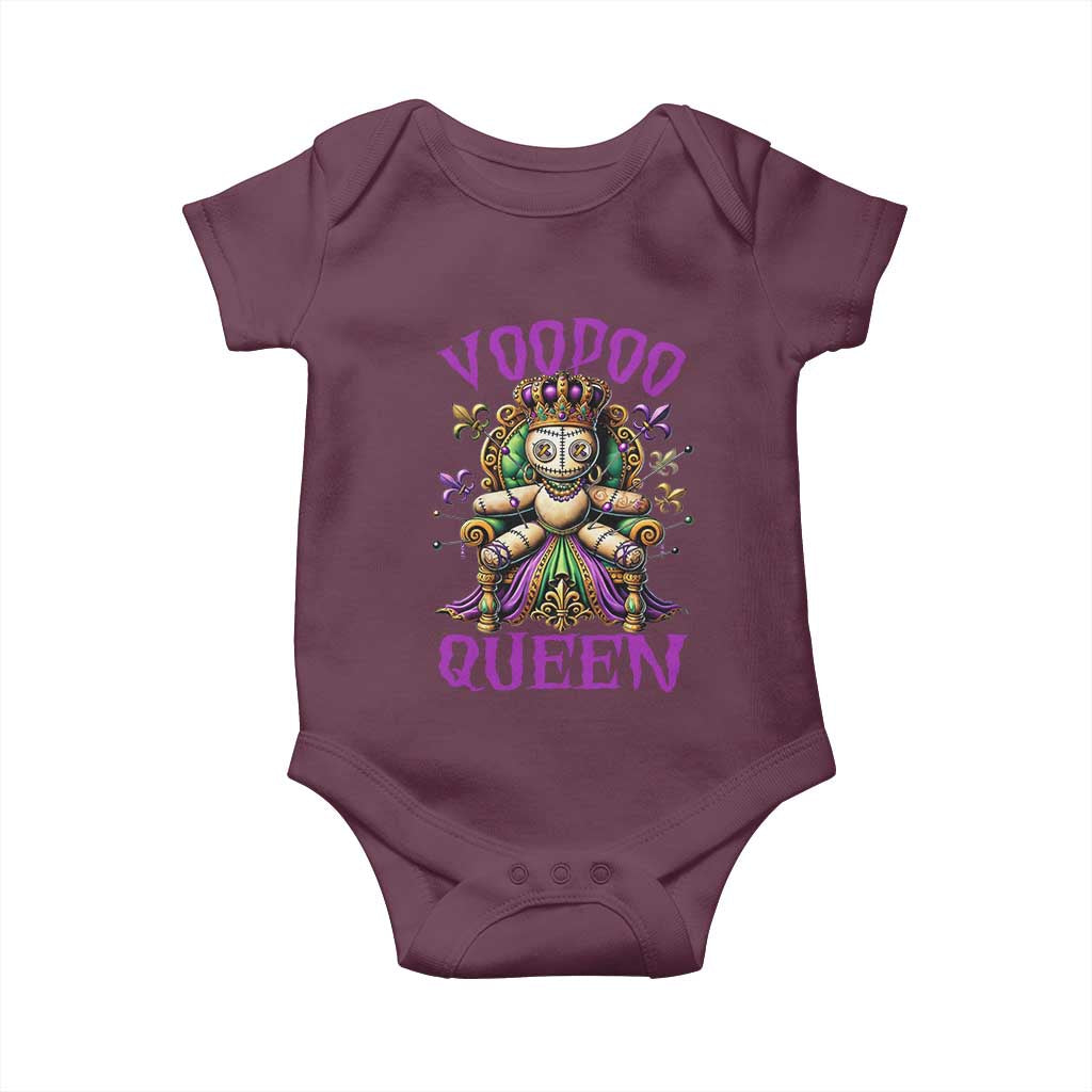 Mardi Gras Voodoo Queen Baby Onesie TS09 Maroon Print Your Wear