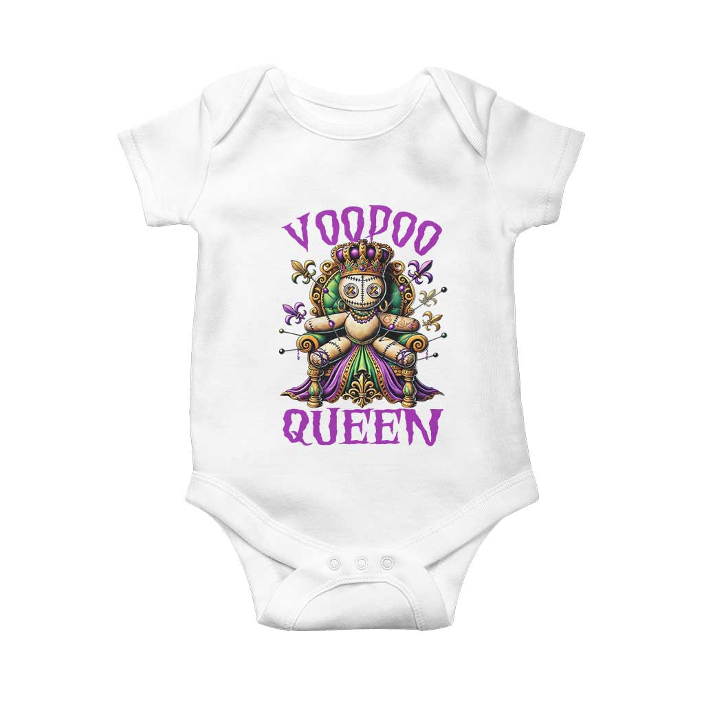 Mardi Gras Voodoo Queen Baby Onesie TS09 White Print Your Wear