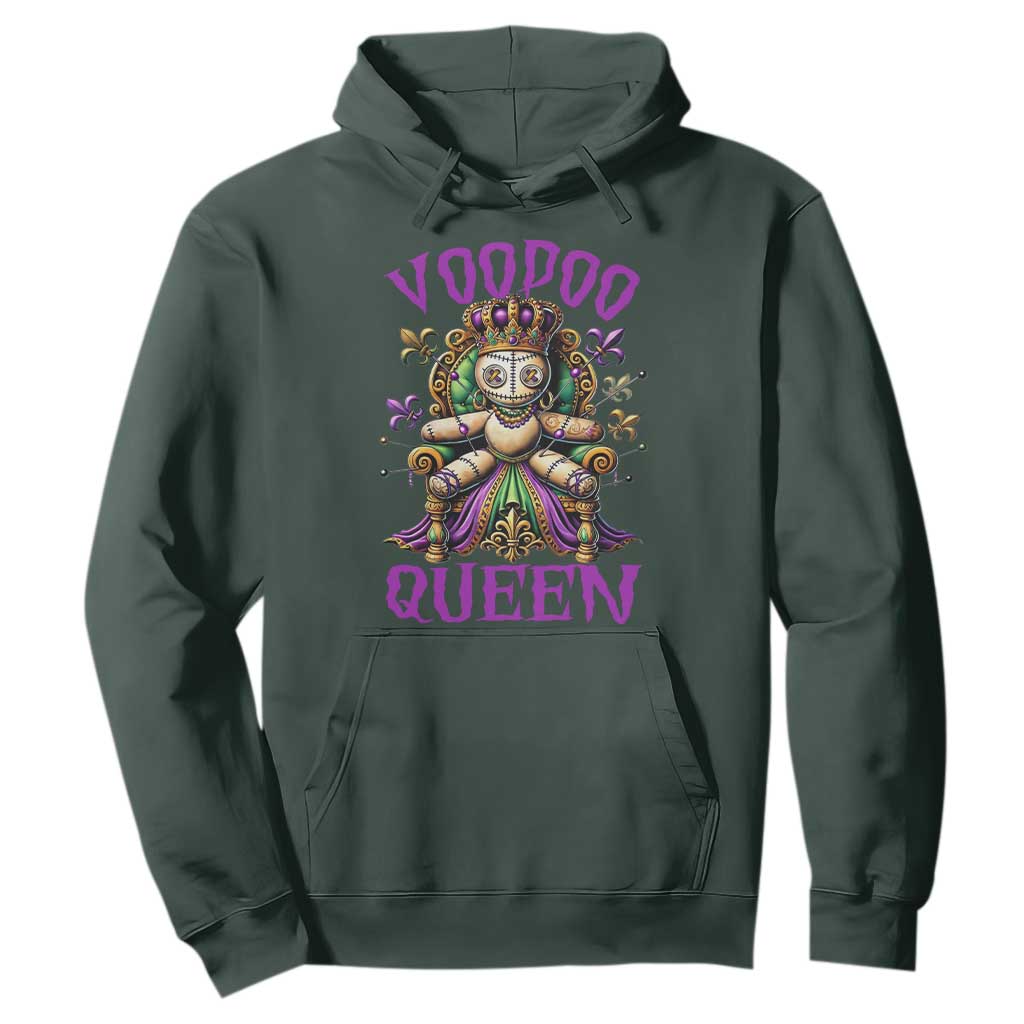 Mardi Gras Voodoo Queen Hoodie TS09 Dark Forest Green Print Your Wear
