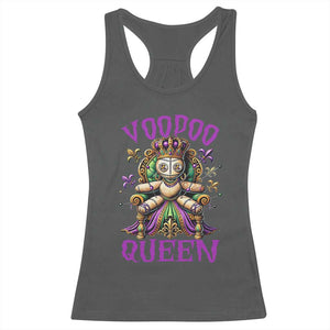 Mardi Gras Voodoo Queen Racerback Tank Top TS09 Dark Heather Print Your Wear