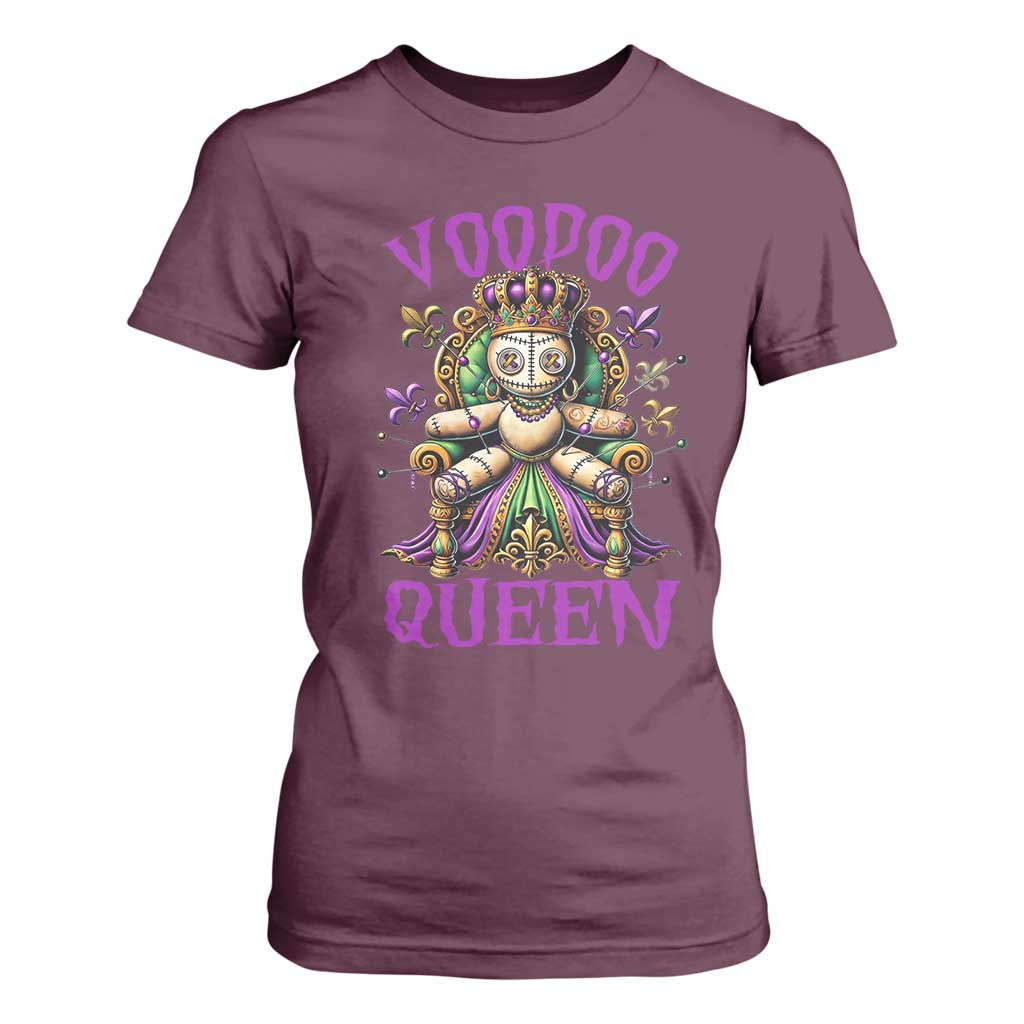 Mardi Gras Voodoo Queen T Shirt For Women TS09 Maroon Print Your Wear
