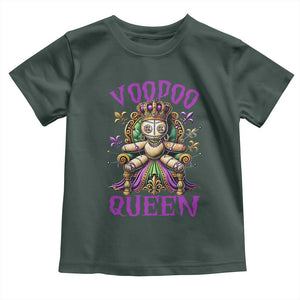 Mardi Gras Voodoo Queen Toddler T Shirt TS09 Dark Forest Green Print Your Wear