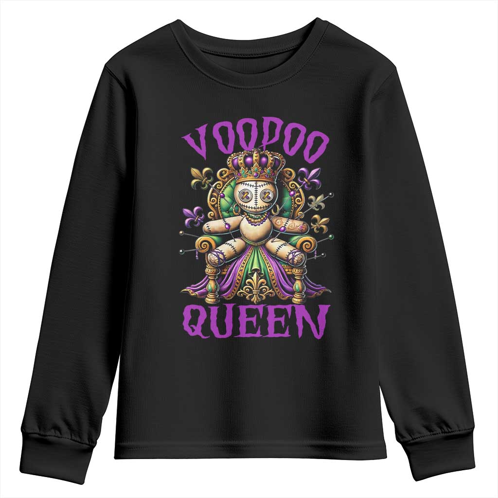 Mardi Gras Voodoo Queen Youth Sweatshirt TS09 Black Print Your Wear