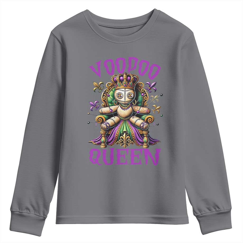 Mardi Gras Voodoo Queen Youth Sweatshirt TS09 Charcoal Print Your Wear