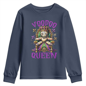 Mardi Gras Voodoo Queen Youth Sweatshirt TS09 Navy Print Your Wear