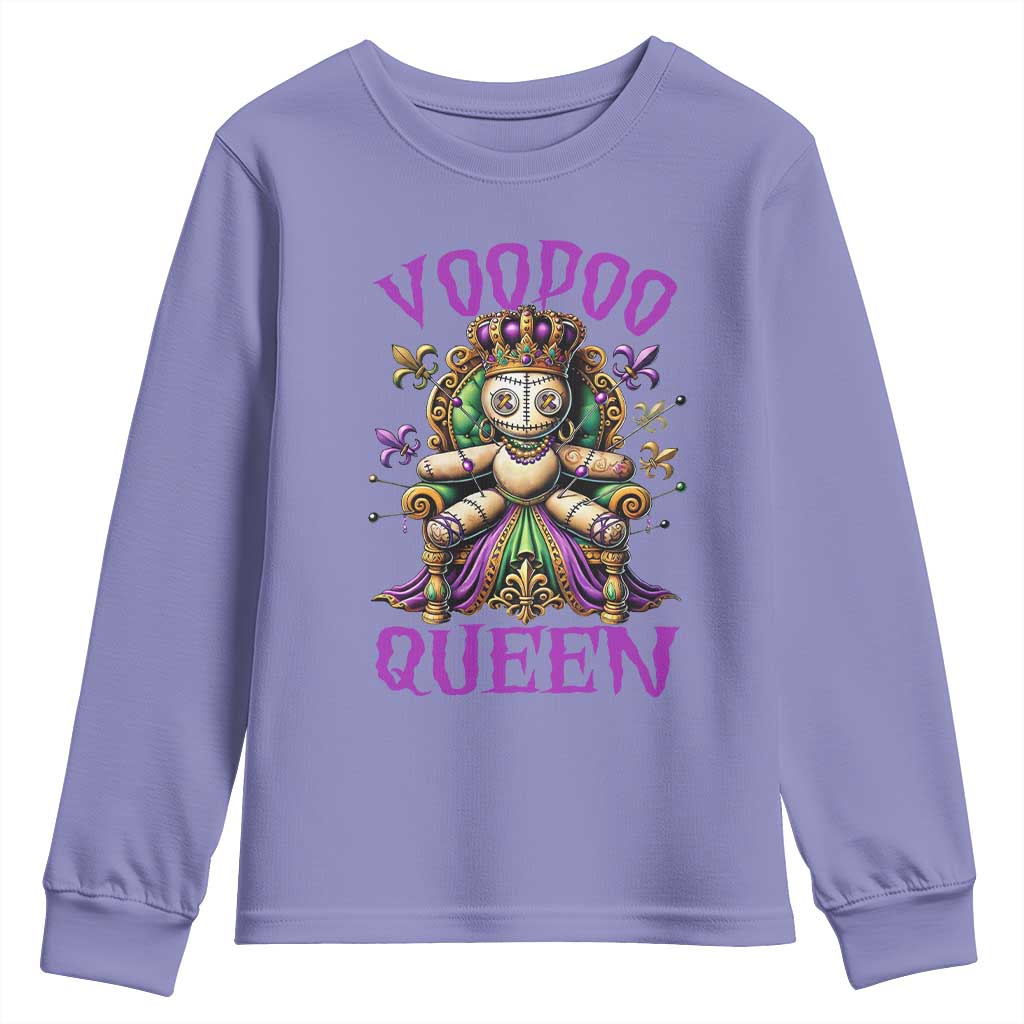 Mardi Gras Voodoo Queen Youth Sweatshirt TS09 Violet Print Your Wear