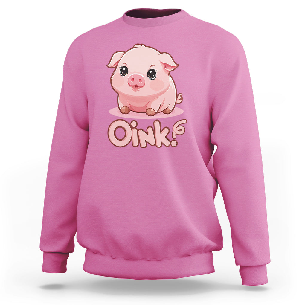 Pig Lover OINK Cute Swine Sweatshirt TS09 Azalea Printyourwear
