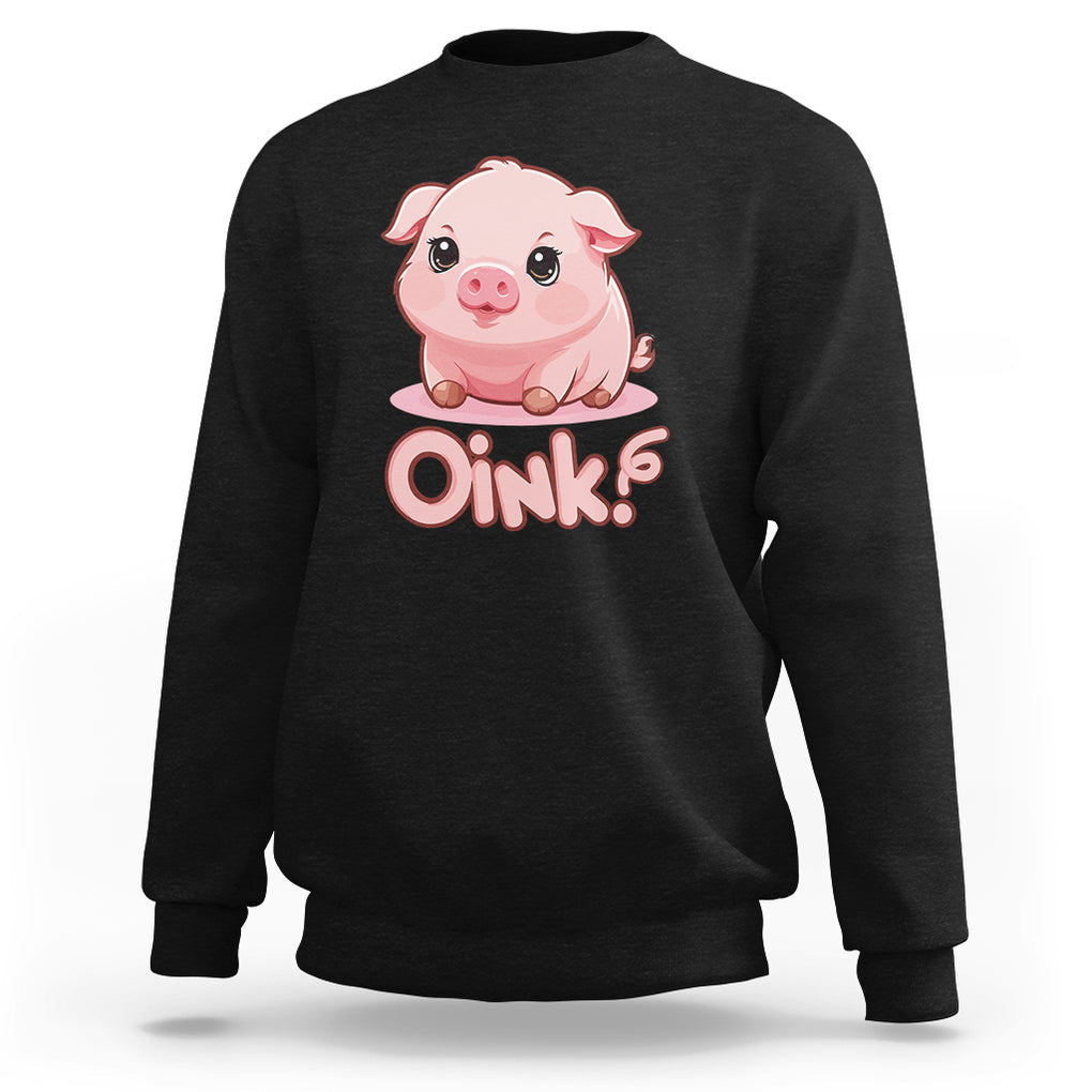 Pig Lover OINK Cute Swine Sweatshirt TS09 Black Printyourwear