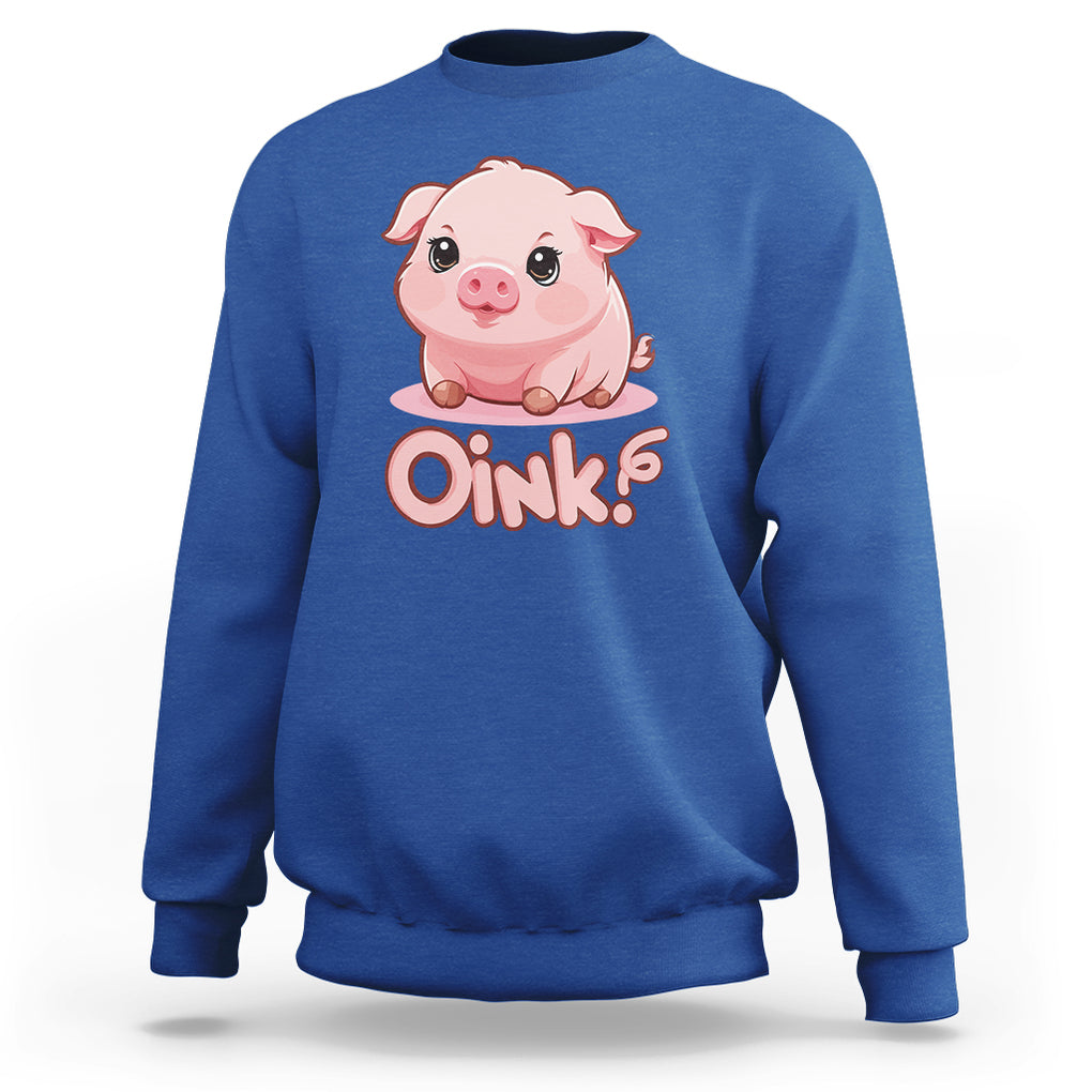 Pig Lover OINK Cute Swine Sweatshirt TS09 Royal Blue Printyourwear