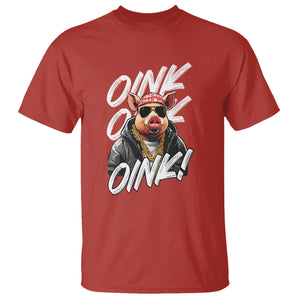 Pig Lover OINK Cool Swine Hip Hop Gangster T Shirt TS09 Red Printyourwear