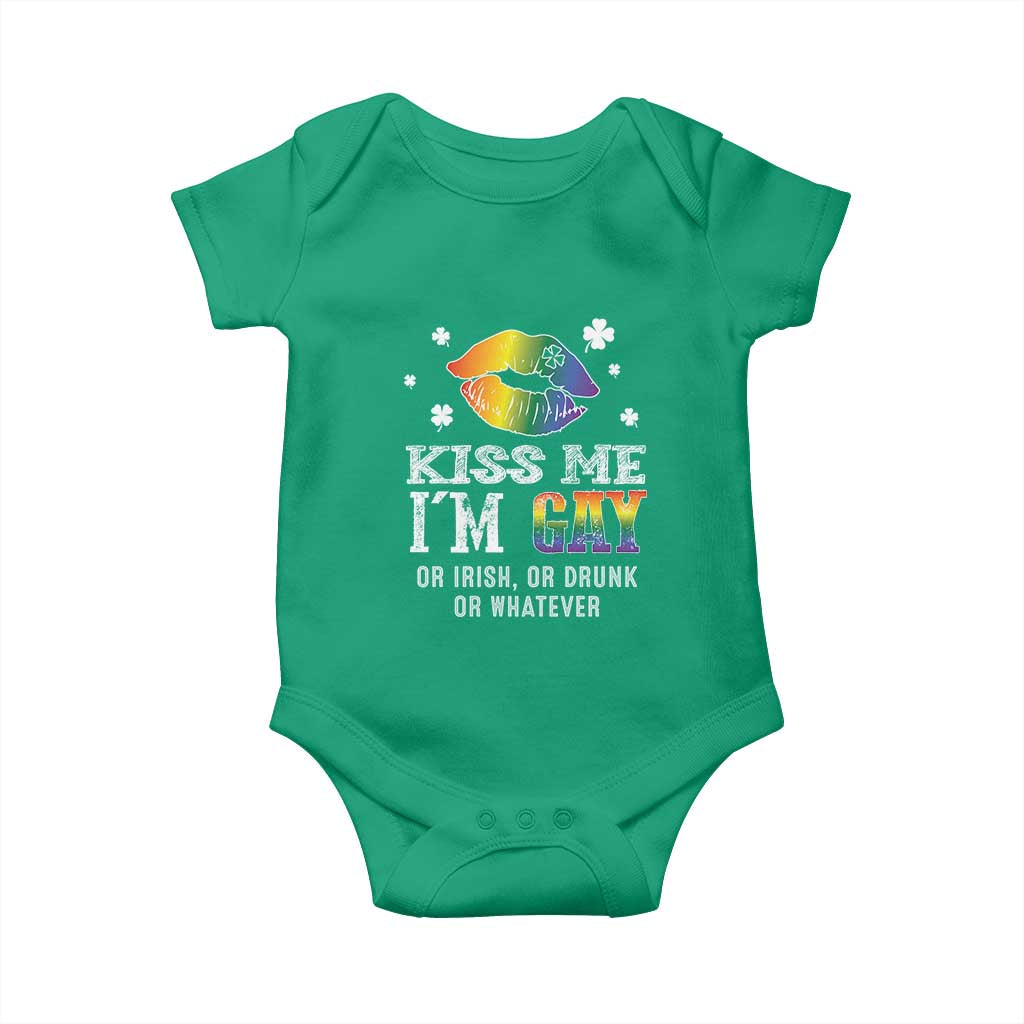 St Patrick's Day Baby Onesie Kiss Me I'm Gay Or Irish Or Drunk Or Whatever TS09 Irish Green Print Your Wear