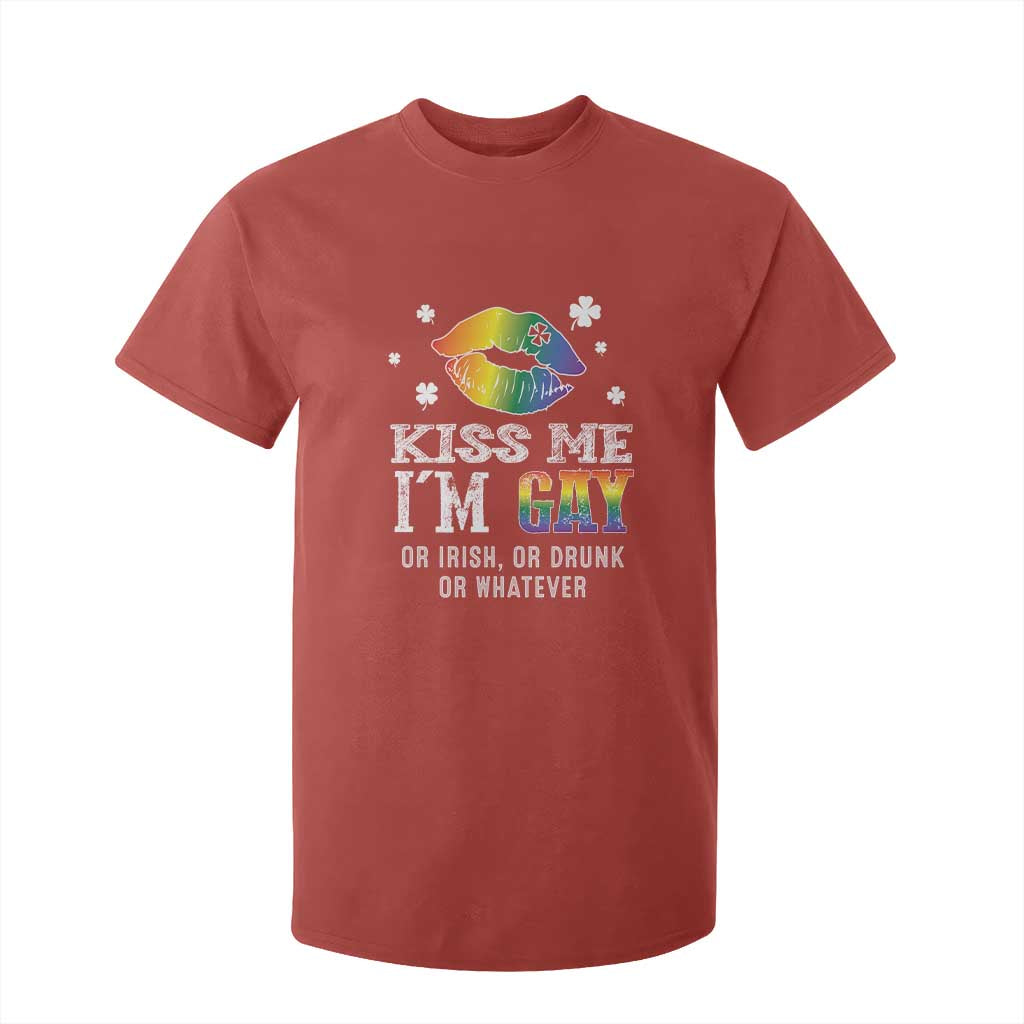 St Patrick's Day T Shirt For Kid Kiss Me I'm Gay Or Irish Or Drunk Or Whatever TS09 Red Print Your Wear