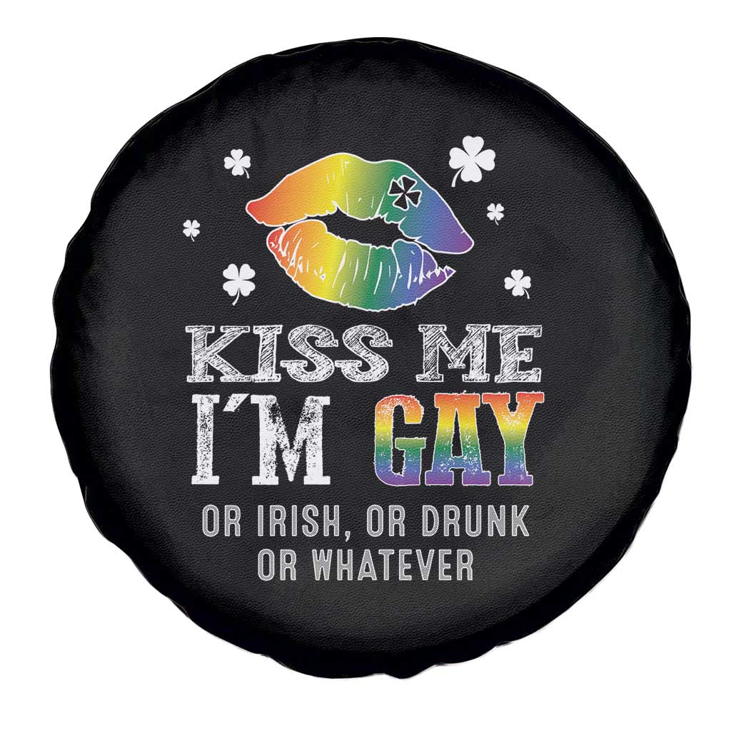 St Patrick's Day Spare Tire Cover Kiss Me I'm Gay Or Irish Or Drunk Or Whatever TS09 Print Your Wear