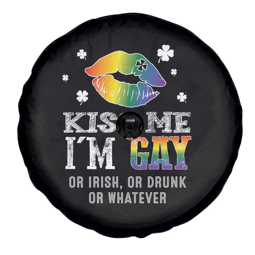St Patrick's Day Spare Tire Cover Kiss Me I'm Gay Or Irish Or Drunk Or Whatever TS09 Print Your Wear