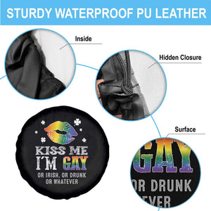 St Patrick's Day Spare Tire Cover Kiss Me I'm Gay Or Irish Or Drunk Or Whatever TS09 Print Your Wear