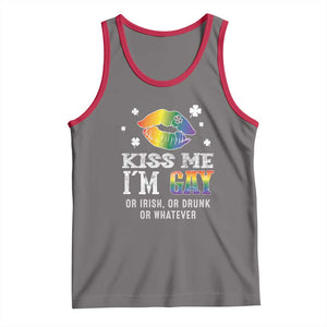 St Patrick's Day Tank Top Kiss Me I'm Gay Or Irish Or Drunk Or Whatever TS09 Deep Heather Red Print Your Wear