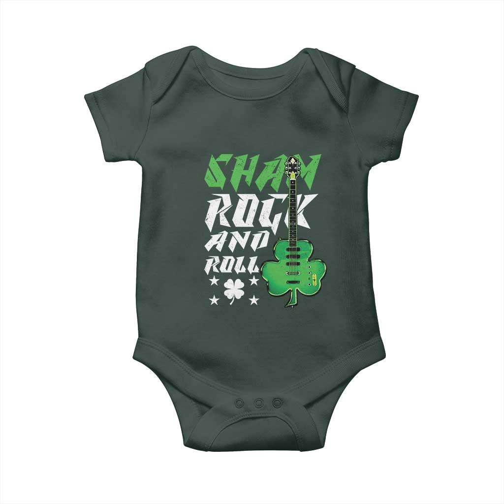 St Patrick's Day Baby Onesie Funny Sham Rock N Roll Shamrock Guitar TS09 Print Your Wear