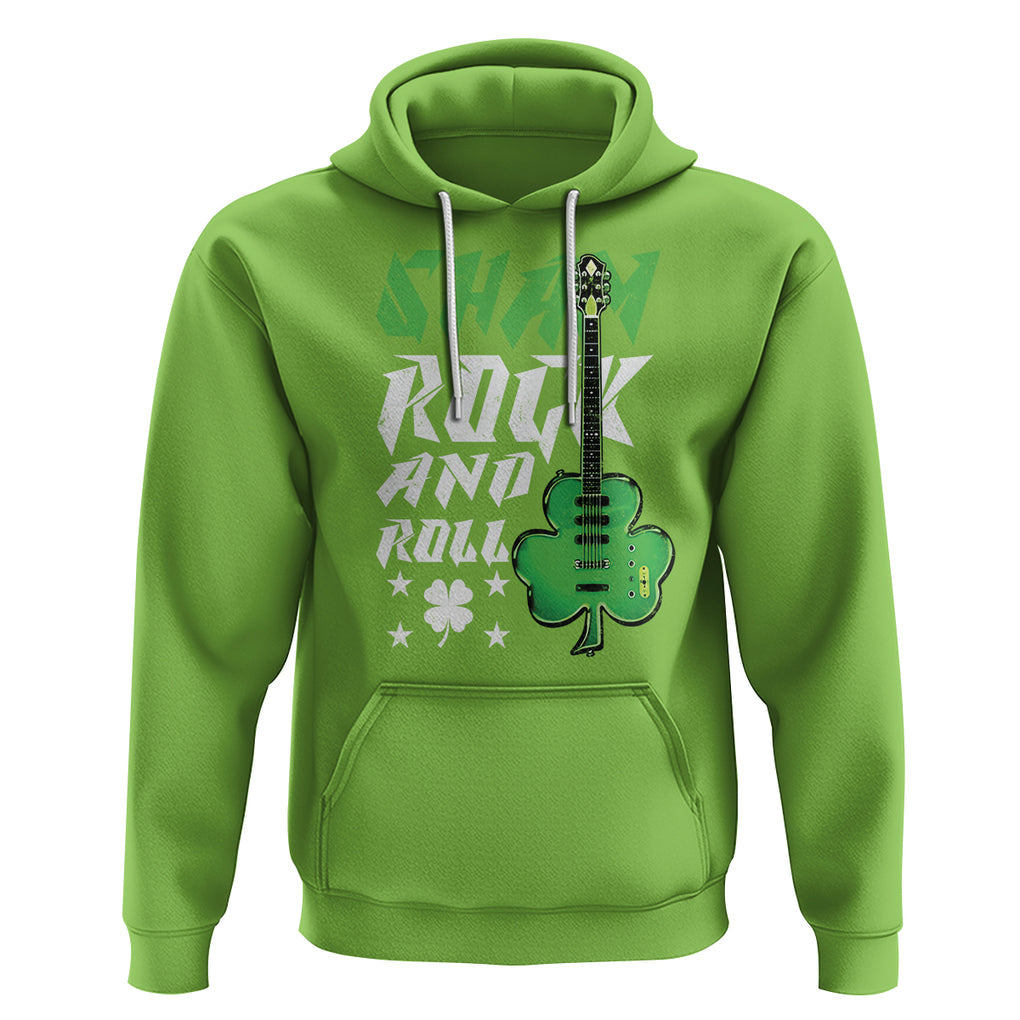 St. Patrick's Day Hoodie Funny Sham Rock N Roll Shamrock Guitar TS09 Lime Printyourwear