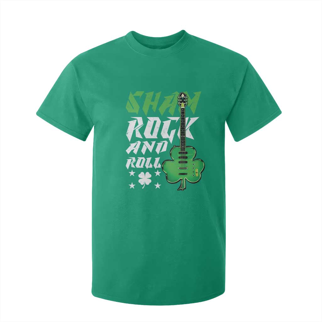 St Patrick's Day T Shirt For Kid Funny Sham Rock N Roll Shamrock Guitar TS09 Irish Green Print Your Wear