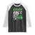 St Patrick's Day Raglan Shirt Funny Sham Rock N Roll Shamrock Guitar TS09 Black White Print Your Wear