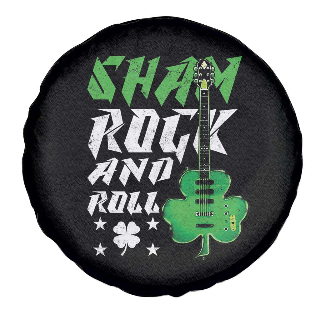 St Patrick's Day Spare Tire Cover Funny Sham Rock N Roll Shamrock Guitar TS09 Print Your Wear