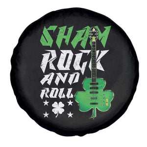 St Patrick's Day Spare Tire Cover Funny Sham Rock N Roll Shamrock Guitar TS09 Print Your Wear