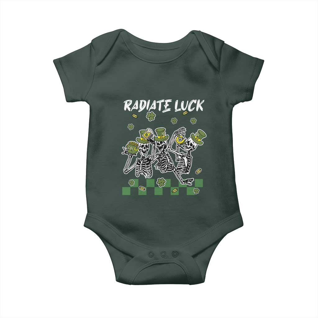 St Patrick's Day Baby Onesie Radiate Luck Funny Skeleton Radiology TS09 Print Your Wear
