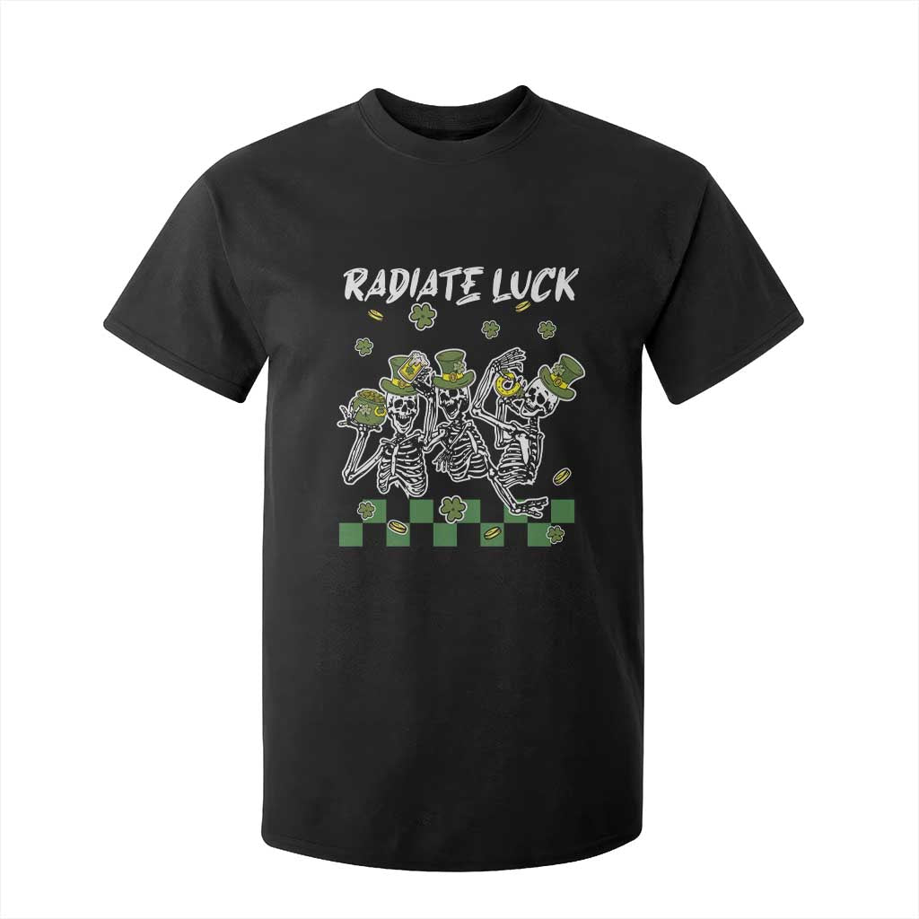 St Patrick's Day T Shirt For Kid Radiate Luck Funny Skeleton Radiology TS09 Black Print Your Wear