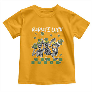 St Patrick's Day Toddler T Shirt Radiate Luck Funny Skeleton Radiology TS09 Gold Print Your Wear